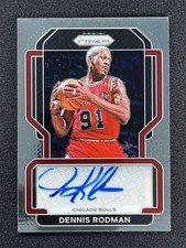 2021-22 Panini Prizm Basketball Dennis Rodman Signatures Auto Bulls #SG-DRM