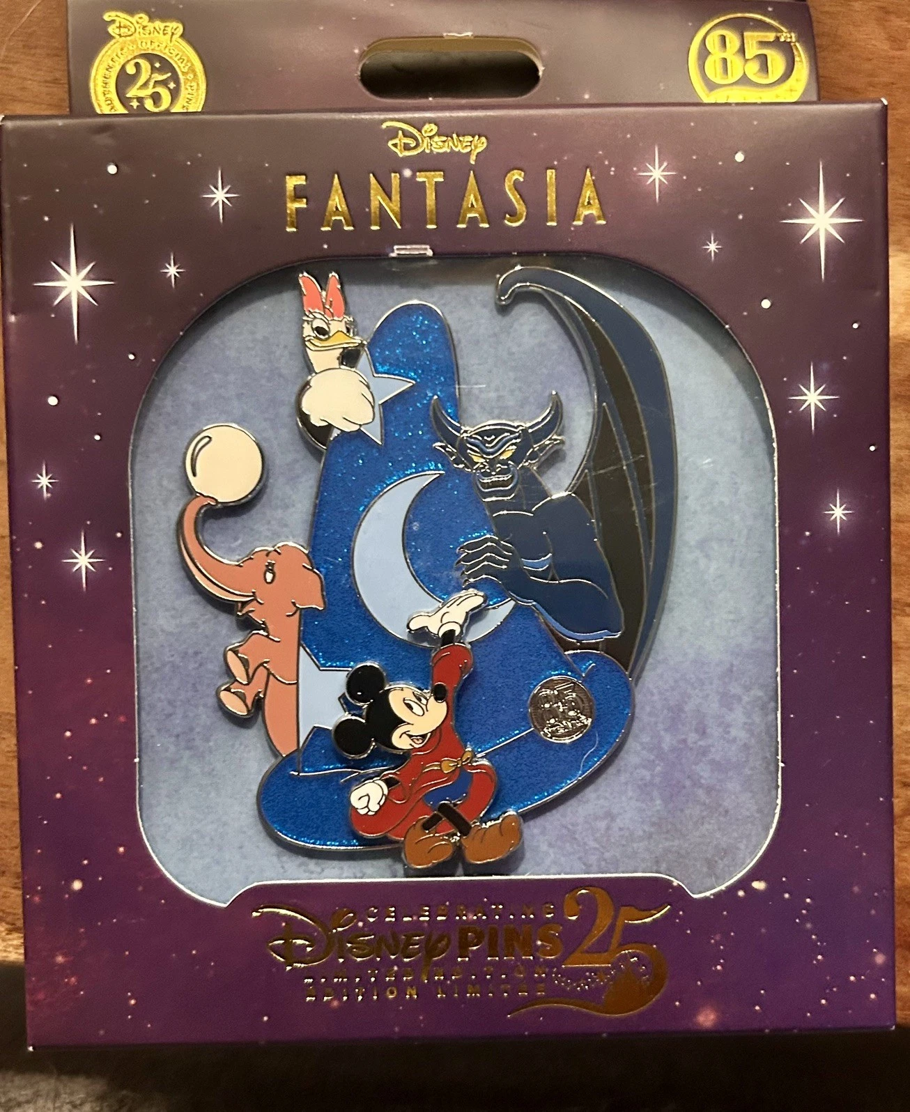 Disney Mini Jumbo Pin - Fantasia 85th Anniversary Sorcerer Mickey Chernabog