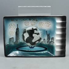 Vintage New York Worlds Fair Ashtray 1964-65 US Steel Unisphere Empire Liberty