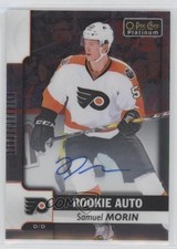 2017-18 O-Pee-Chee Platinum Rookie Autos Samuel Morin #R-SM Auto 1o3