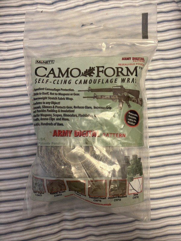 McNett Camo Form Wrap Self Cling Military Tape ACU Army Digital Camouflage Wrap