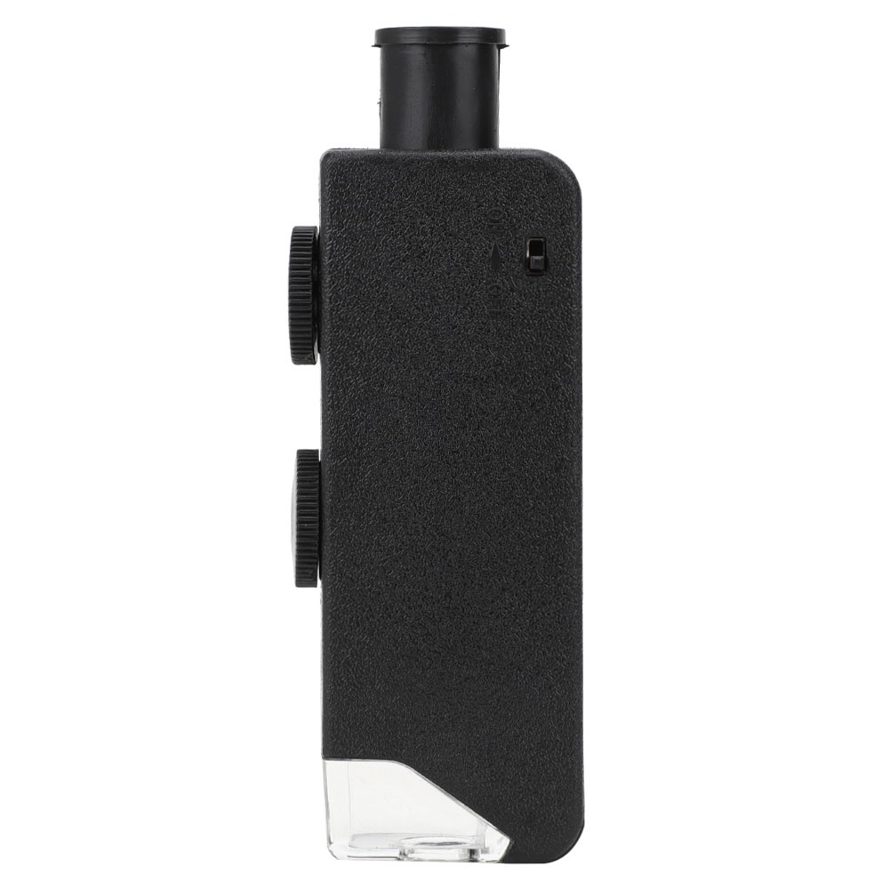 .60-100X Adjustable Portable Pocket LED Microscope Mini Magnifier Loupe