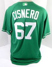 2020 Detroit Tigers Jose Cisnero #67 Game Issued Green Jersey St Patricks 50 243