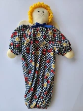 Angel Yellow Yarn Hair Doll  Plastic Grocery Bag Holder Dispenser Handmade NEW