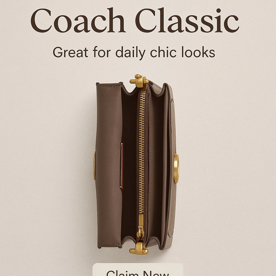 Coach CY201 Tabby Shoulder Bag 20 Brass/Dark Stone Leather Handbag 2WAY - Image 2 of 4