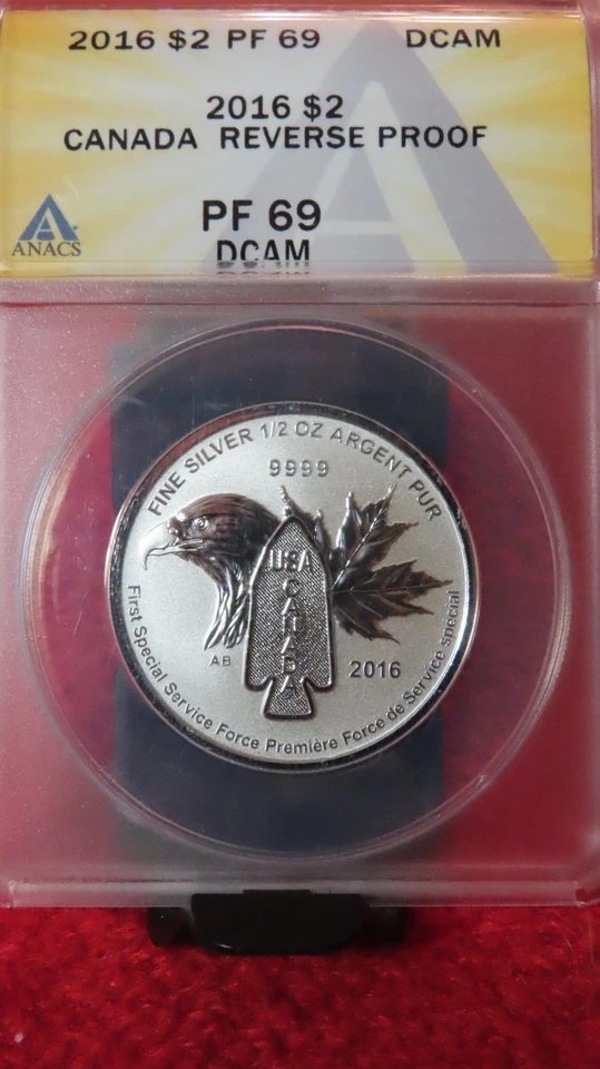 2016 Canada Silver Reverse Proof First Special Service Force USCanada ANACS PF69 - Image 4 of 4