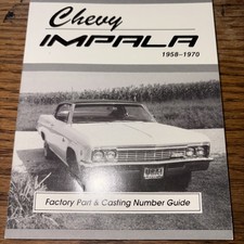 Chevy Impala 1958-1970 Factory Part Casting Number Guide Chevrolet