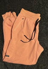 Grey's Anatomy Stretch Eden Jogger 5 Pocket Scrubs Bright Papaya Women's Small