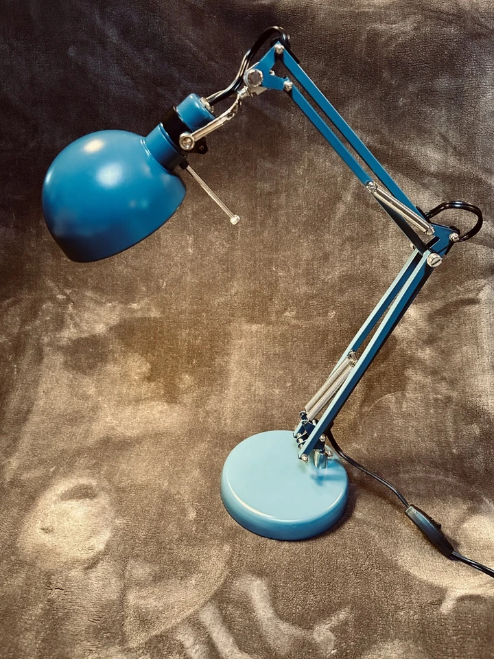 Ikea Forsa Vintage Matte Powder Blue Architect's Desk Work Lamp - Image 3 of 4