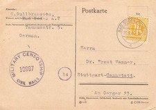 156867) Bizone AM-Post Nr. 4 auf Karte Bad Soden 14.9.45, Zensur-K1
