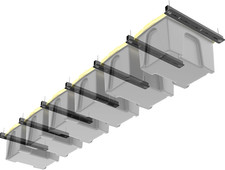 Garage Ceiling Bin Storage Rack, Overhead Tote Storage Rails