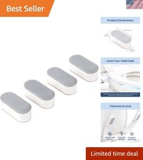 4-Piece Universal Non-Slip Toilet Seat Bumpers with Strong Adhesive - 1.97" Long