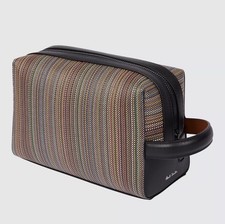 Borsa da lavaggio in tela a righe firmata Paul Smith