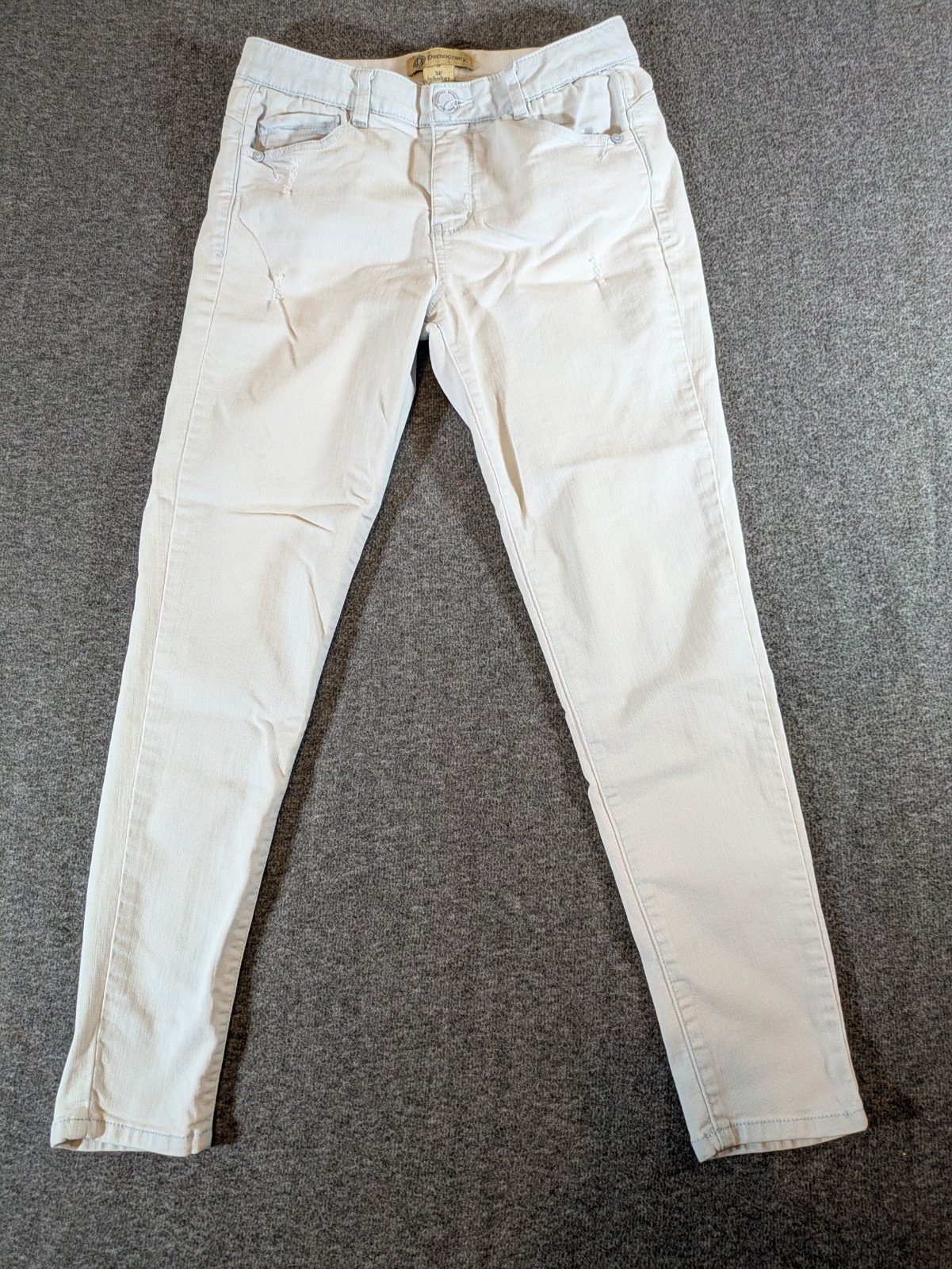 Democracy Ab Technology Jeans Women’s Size 6 Light Wash Distressed Skinny
