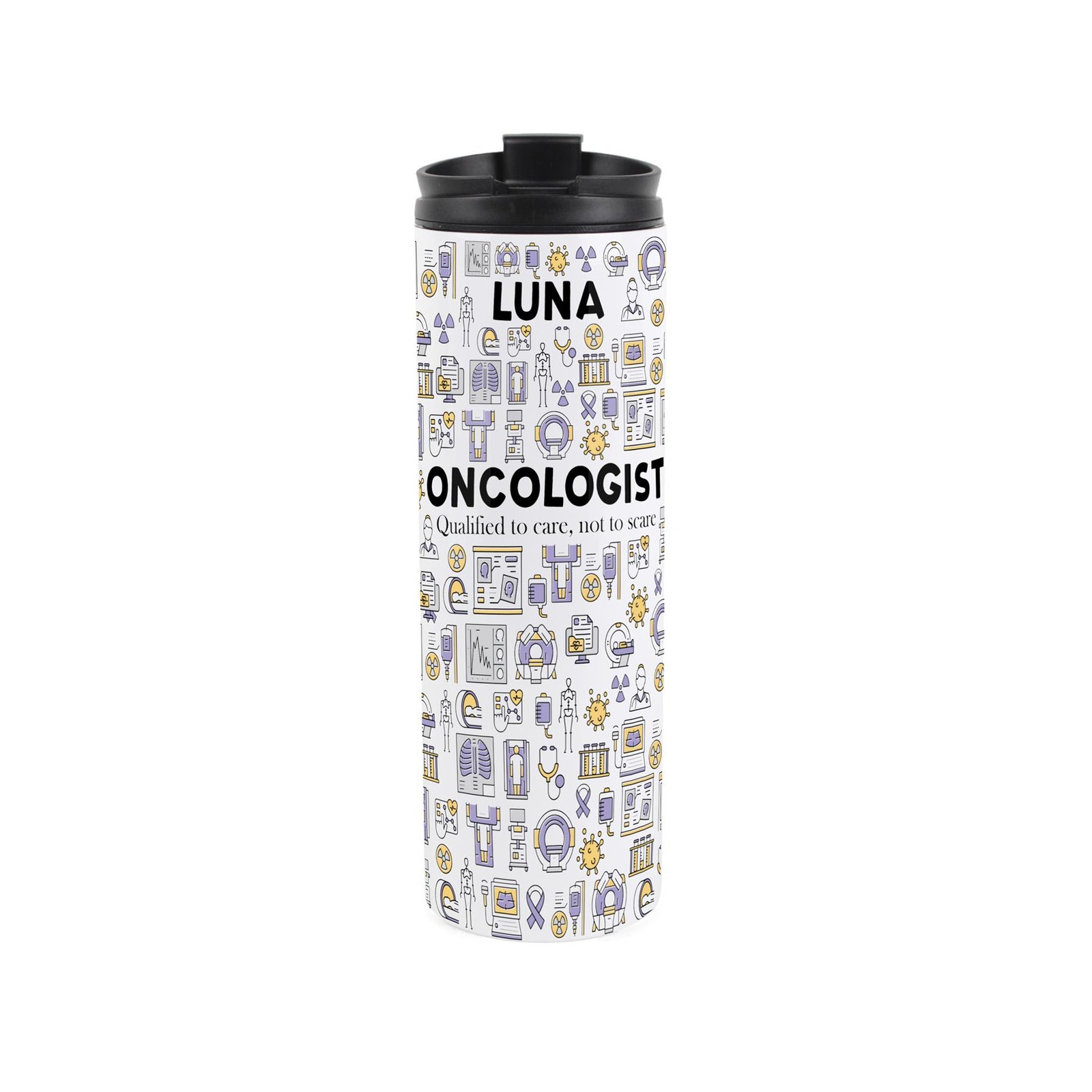 Custom Oncologist Flask - Novelty Travel Tumbler Job Themed Gift