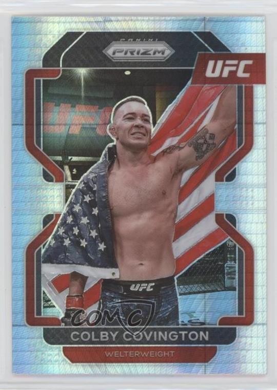 2022 Panini Prizm UFC Hyper Prizm Colby Covington #121 0b5