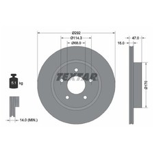 2x Bremsscheibe hinten für Nissan Leaf ZE1 Qashqai 3 J12 X-Trail T32 4 | 262524