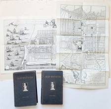 1922 OLD BATAVIA - JAKARTA 2 volumes ILLUSTRATED w/ MAPS antique in DUTCH