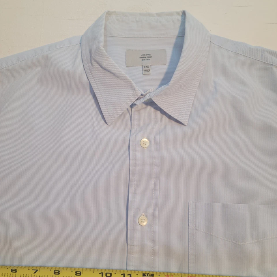 Jack Spade Men's Shirt XL Blue Warren Street New York Cotton Soft Casual Work - Image 4 of 4