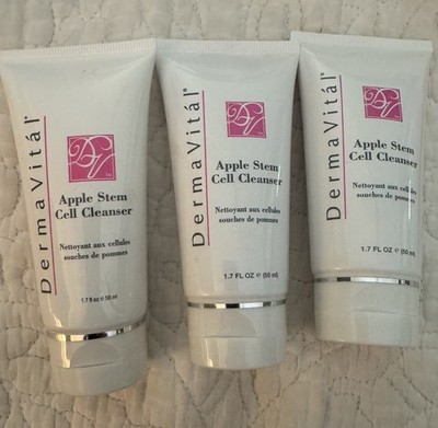 (3) Tubes DermaVital Apple Stem Cell Cleanser, 1.7 fl. oz. NEW Sealed