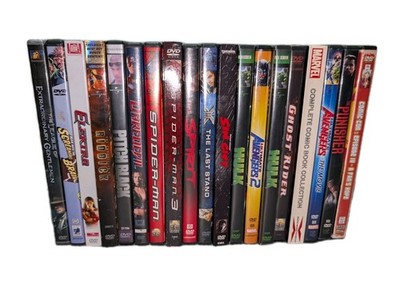 Lot of 19 Superhero & Comic Book DVDs - Spider-Man, Hulk, Ghost Rider, Sin City 