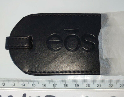 Vintage EOS Airline Leder Kofferanhänger Baggage Label New New York selten geschlossen