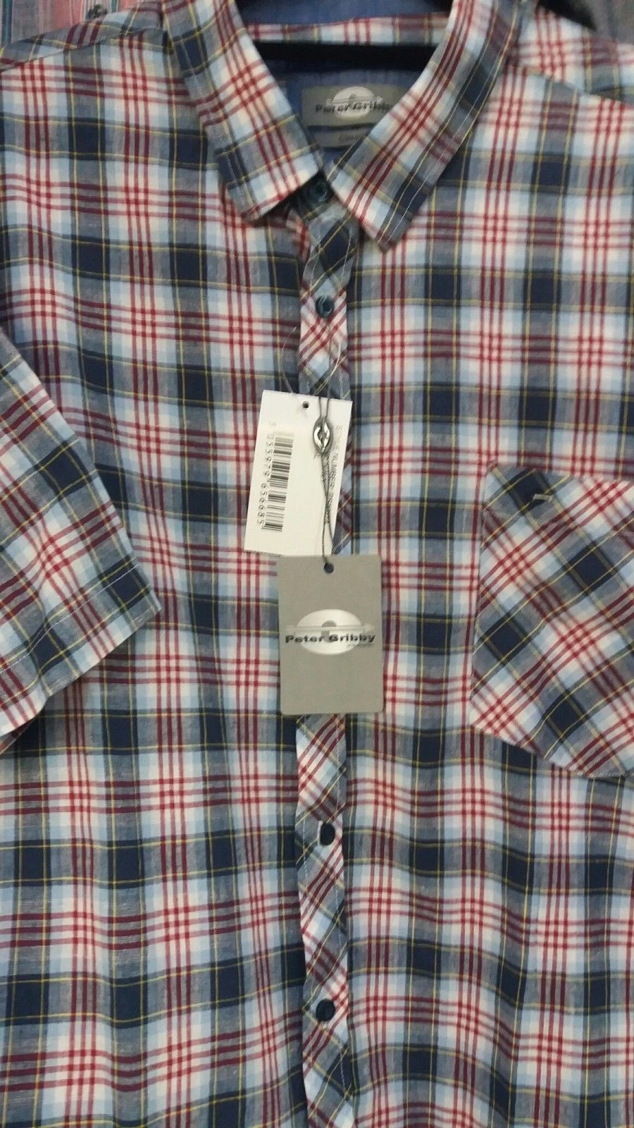 PETER GRIBBY LINEN/COTTON SHORT SLEEVE SHIRT PS18114 2XL3XL4XL5XL6xl7xl8xl