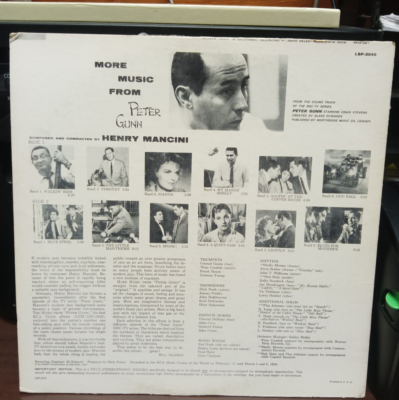 More Music From Peter Gunn LP Henry Mancini LPM - 2040 RCA Victor