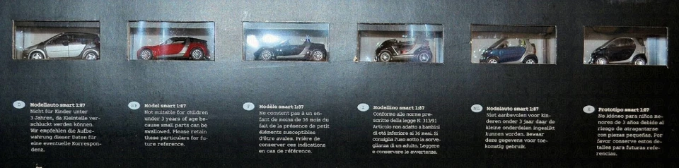 Set Di Evoluzione Smart 6 Modelli 1998-2004 MCC-Smart-Werbemodell 1:87 Busch - Immagine 2 di 4