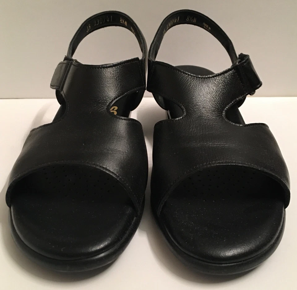 SAS Women Shoe Suntimer Size 8.5 N Black Leather Slingback Sandal - Image 2 of 4
