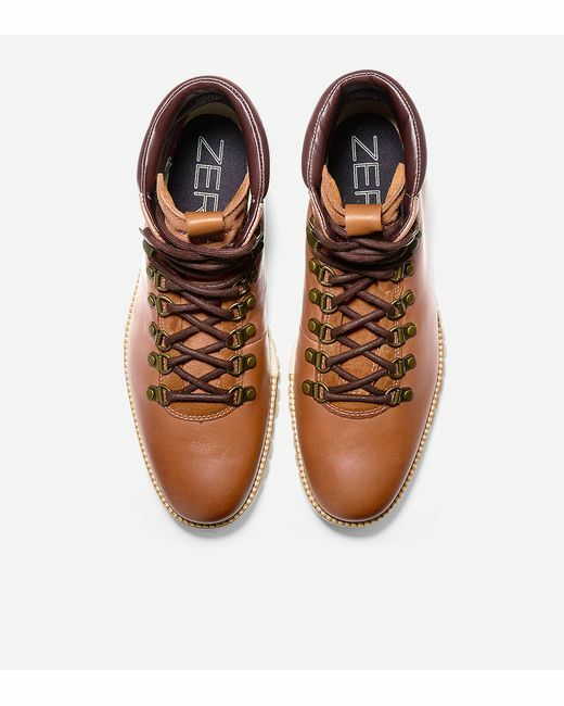 Cole Haan Zerogrand Hiker Boots Mens 7.5 British Tan Leather Ankle C23298 Brown s-l400.jpg main image 4