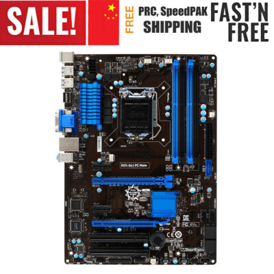 LGA 1150 MSI B85-G41 PC Mate Motherboard USB 2.0 USB 3.0 DDR3 Intel HDMI VGA