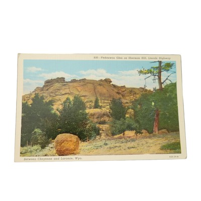 Wyoming Postcard Vedauwoo Glen on Sherman Hill Lincoln Highway Cheyenne Laramie