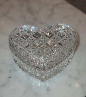 Germany Tritschler Winterhalder Bleikristall Lead Crystal 24% Heart Trinket Box