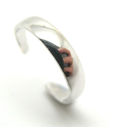 Kaedesigns New Genuine Solid 9ct 9Kt White Gold Plain Toe Ring - Picture 3 of 11