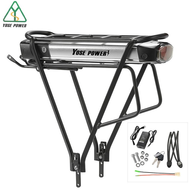 YOSE POWER Rear Rack Carrier Liion Ebike Battery 36V 12.5Ah for