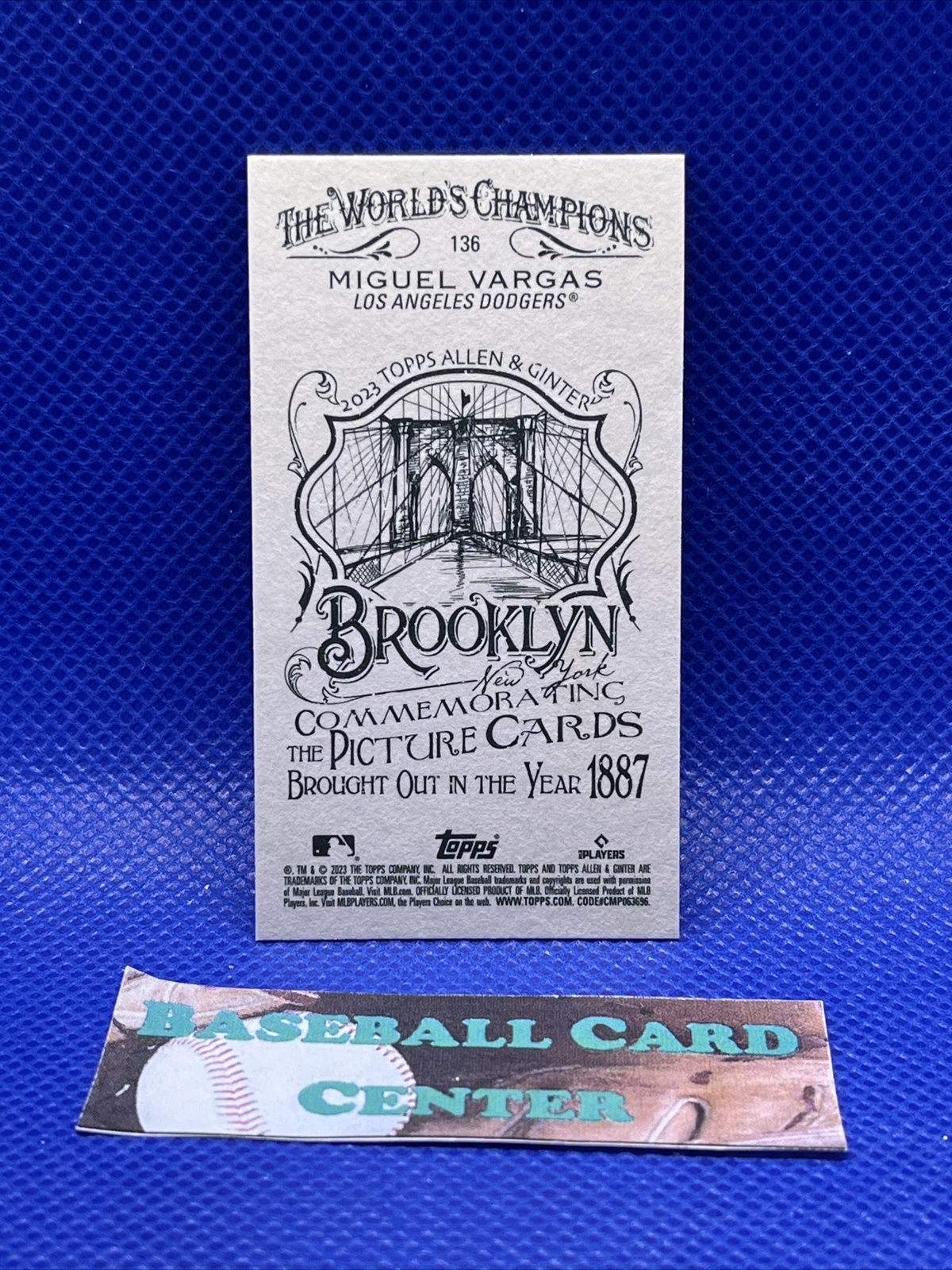 2023 Allen & Ginter 136 Miguel Vargas RC Mini /25 Brooklyn Back RARE