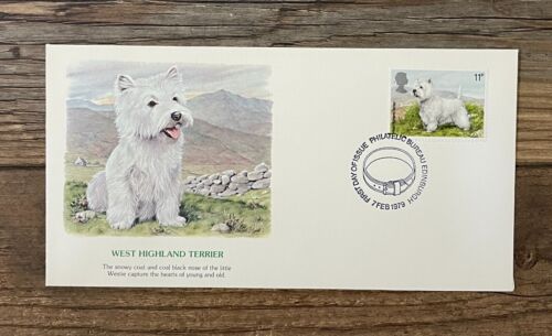 1979 Great Britain GB Highland Terrier Wildlife Dog Animal Stamp Cover Cancel - 第 1/1 張圖片