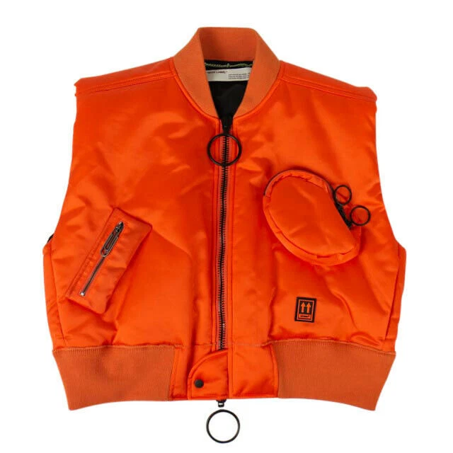 Off-White c/o Virgil Abloh Orange Cropped Arrows Vest Jacket