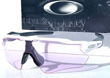 NEW Oakley RADAR EV PATH Matte White PRIZM Low Light Clear Lens Sunglass 9208-E5