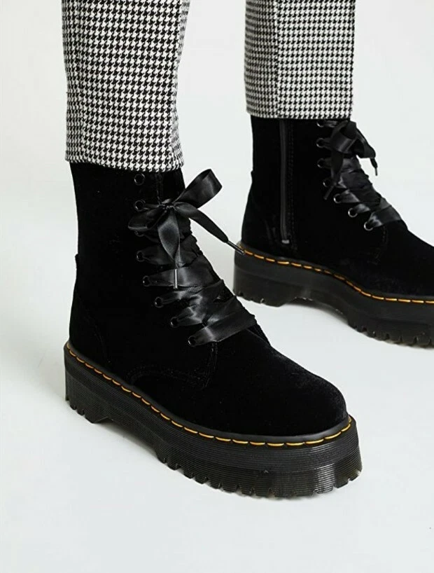Doc martens velvet black cheap