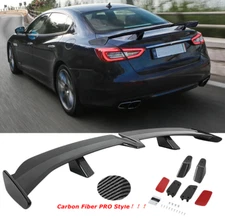 54"Rear Trunk Spoiler Wing Carbon Fiber PRO Style For Maserati Ghibli 2014-2023