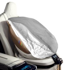 DUSCOKE Reflective Baby Car Seat Sun Shade, UV Heat Protector  Cooling Cover