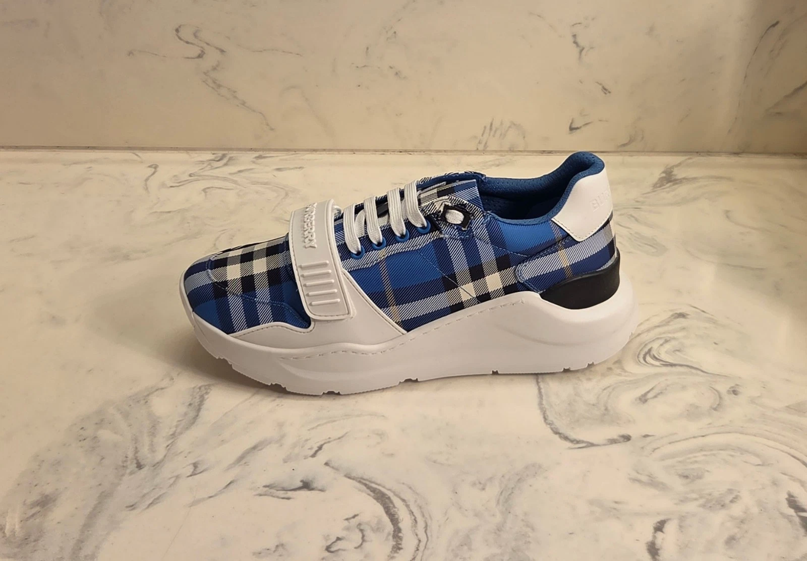 Burberry — New! Burberry 'Regis' Check Strap Low Top Sneakers Mens 9 US 42 Eur. MSRP $850