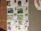 Ten Japan fdc.Each two same stamps,diff pictures