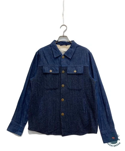 KATO' Denim tweed jacket Size: L Navy Men - product listing photo