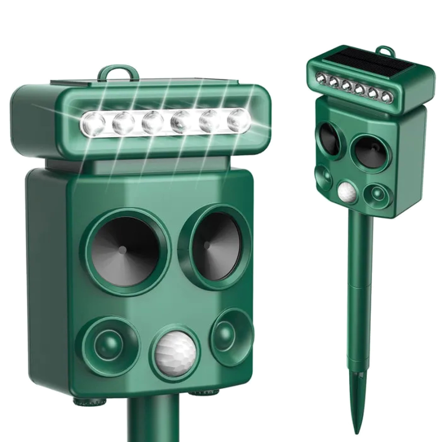 Répulsif chat ultrasons solaire étanche avec flash lumineux automatique