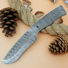 LOT OF 10 PCS 8" CUSTOM HANDMADE HAMMERED DAMASCUS STEEL BLANK BLADE