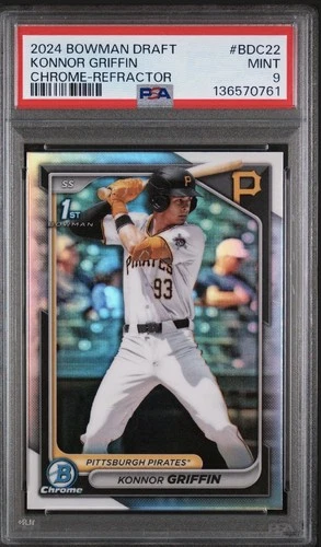 2024 Bowman Draft Chrome Konnor Griffin #BDC-22 Refractor (RC) PSA 9