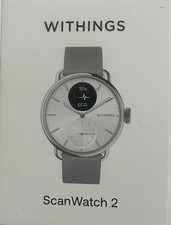 Withings ScanWatch 2 Hybrid Smart Watch 38mm Grey/White NEW SEALED BOX FREE SHIP